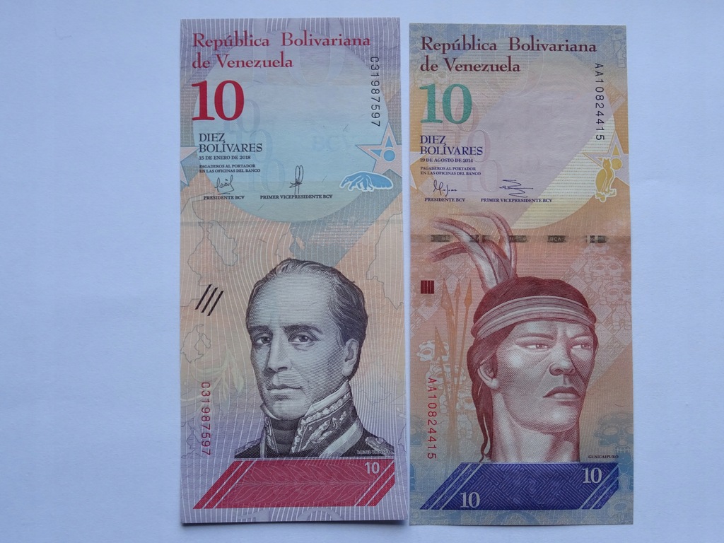 Wenezuela 10 bolivares 2014 i 2018 -C231