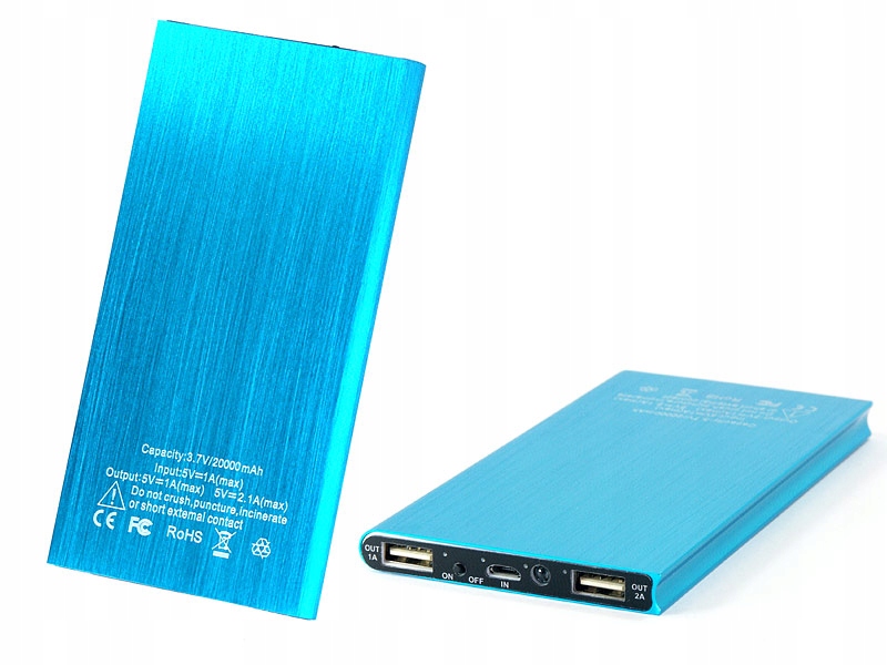 Powerbank 20 000mAh niebieski