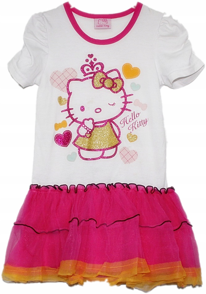 SEWRIO PIĘKNA SUKIENKA HELLO KITTY - 5-6 l 116