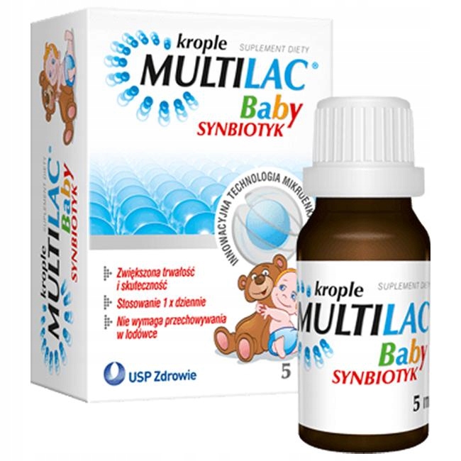 Multilac Baby synbiotyk mikroflora 6m+ krople 5ml