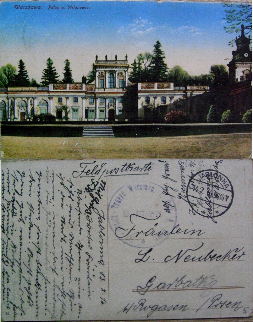 Wilanów Pałac w Wilanowie 1916r.