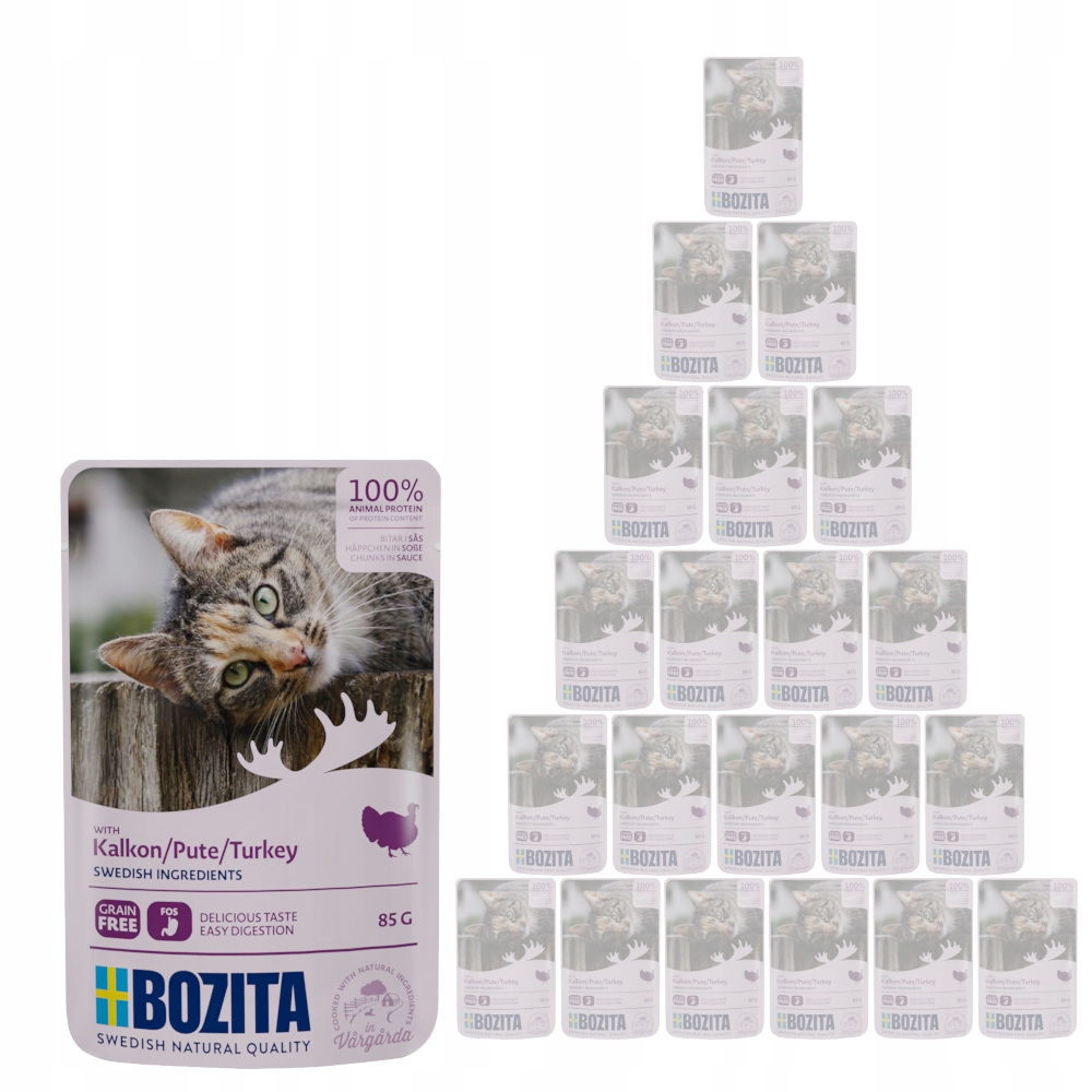 Bozita kawałeczki w sosie z Indykiem 24x85g