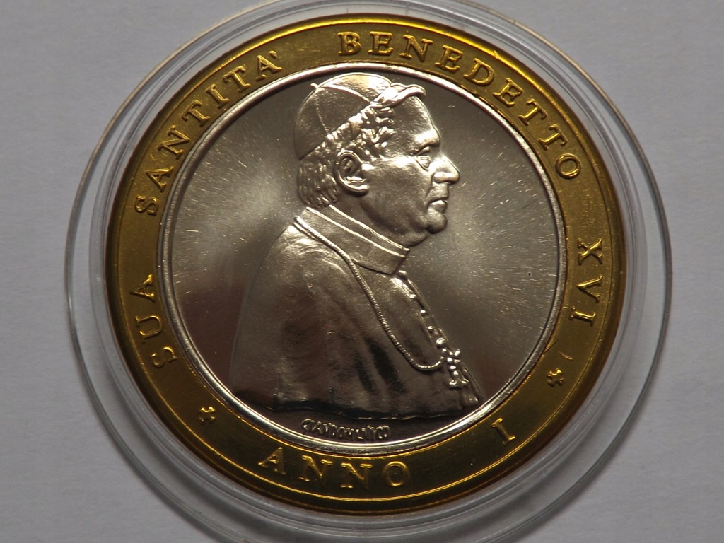 Papież Benedykt XVI Rok I / Miasto Watykan , medal 34 mm