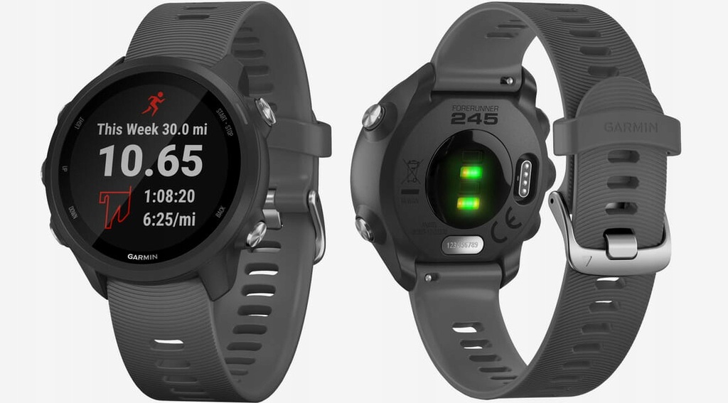 Zegarek sportowy Garmin Forerunner 245 GPS SZARY