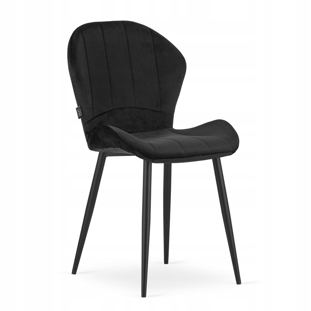 Krzesło TERNI - czarny aksamit x 1