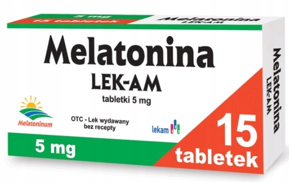 Melatonina Lek na spokojny sen 5 mg 15 tabletek