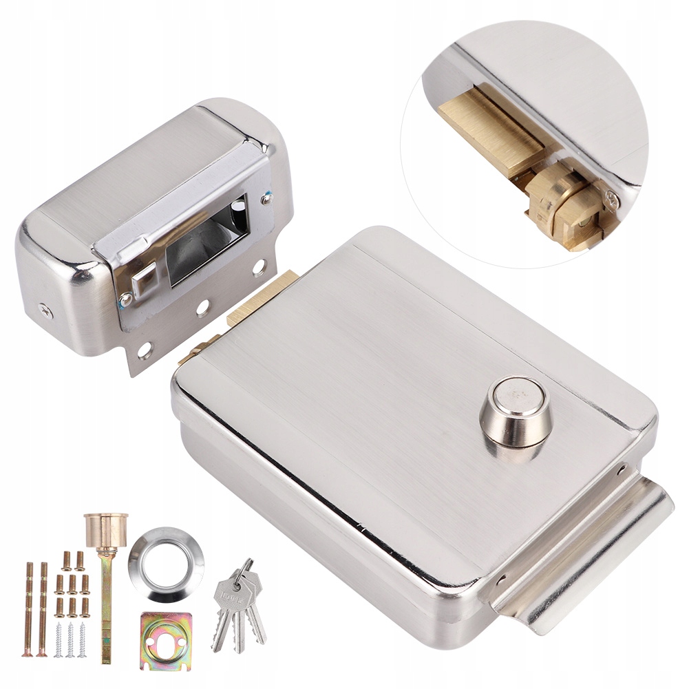 Zamek elektryczny 12 V Zamek bezpieczeństwa domu - 11542050453 ...