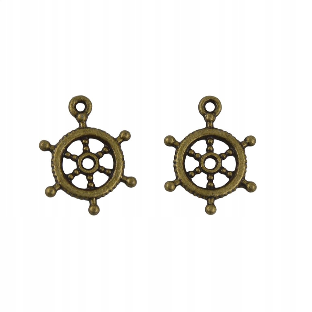 Vintage Bronze ship rudder wheel Charms Pendants connectors Jewelry DIY