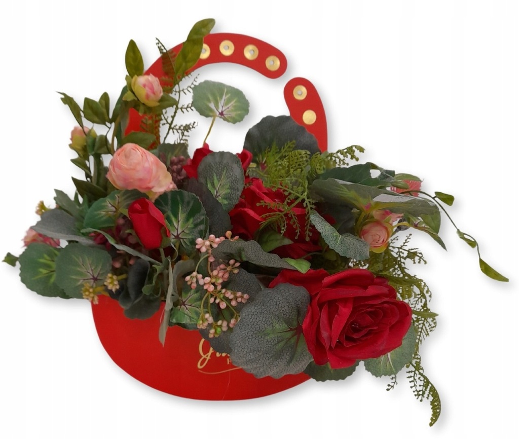KOSZYCZEK BOX Bukiet Kwiatów Róże Prezent Ślub Walentynki