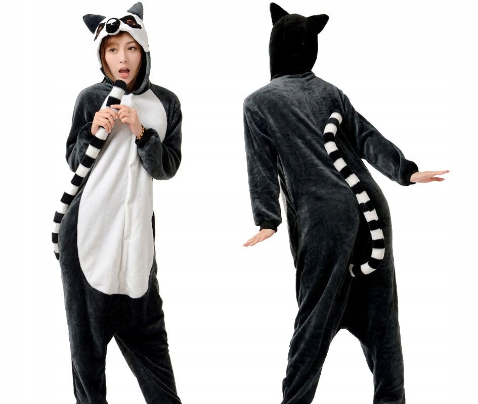 PIŻAMA KOMBINEZON KIGURUMI ONESIE DRES LEMUR L 40