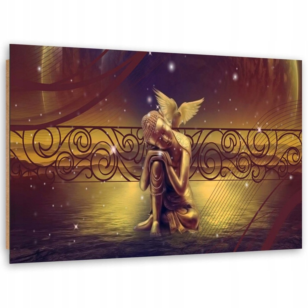 Obraz Deco Panel, Budda z ptakiem - 90x60
