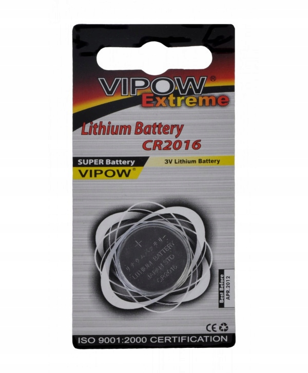 BAT0194 Bateria Vipow Extreme CR2016 (1 sztuka/bli