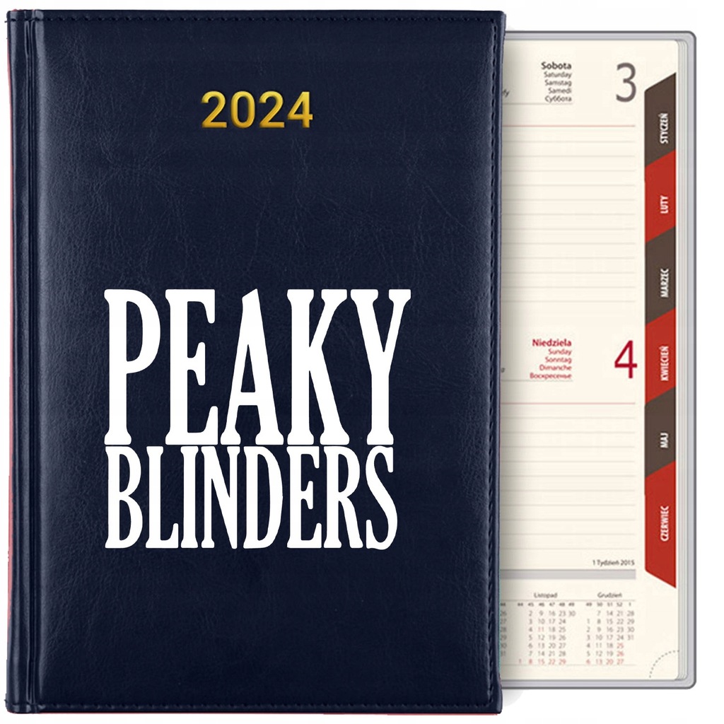 Kalendarz Książkowy PLANER A5 2024 GRANAT PEAKY BLINDERS 10 WZORY