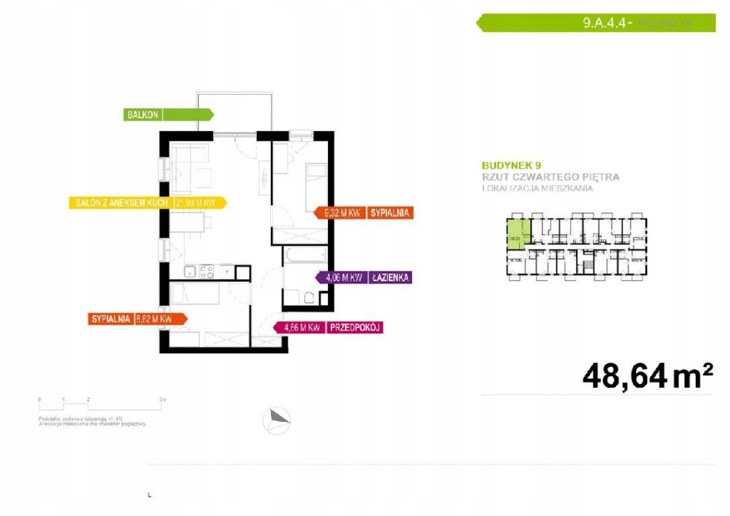 Mieszkanie, Łódź, Górna, 49 m²