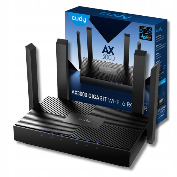 ROUTER RUTER WIFI6 MESH 2,4 / 5 GHz CUDY WR3000