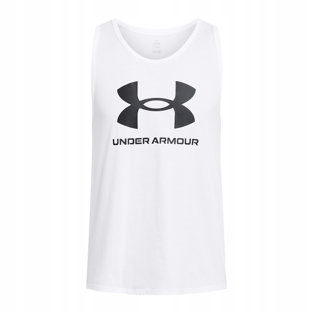 Tank top męski Under Armour Sportstyle Logo white/black XL