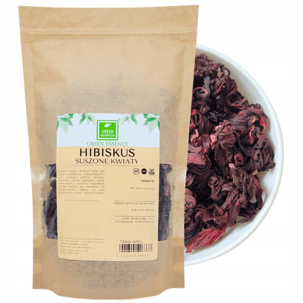 Hibiskus Kwiat hibiskusa suszony 500g Herbata Owocowa malwa ketmia kwiaty