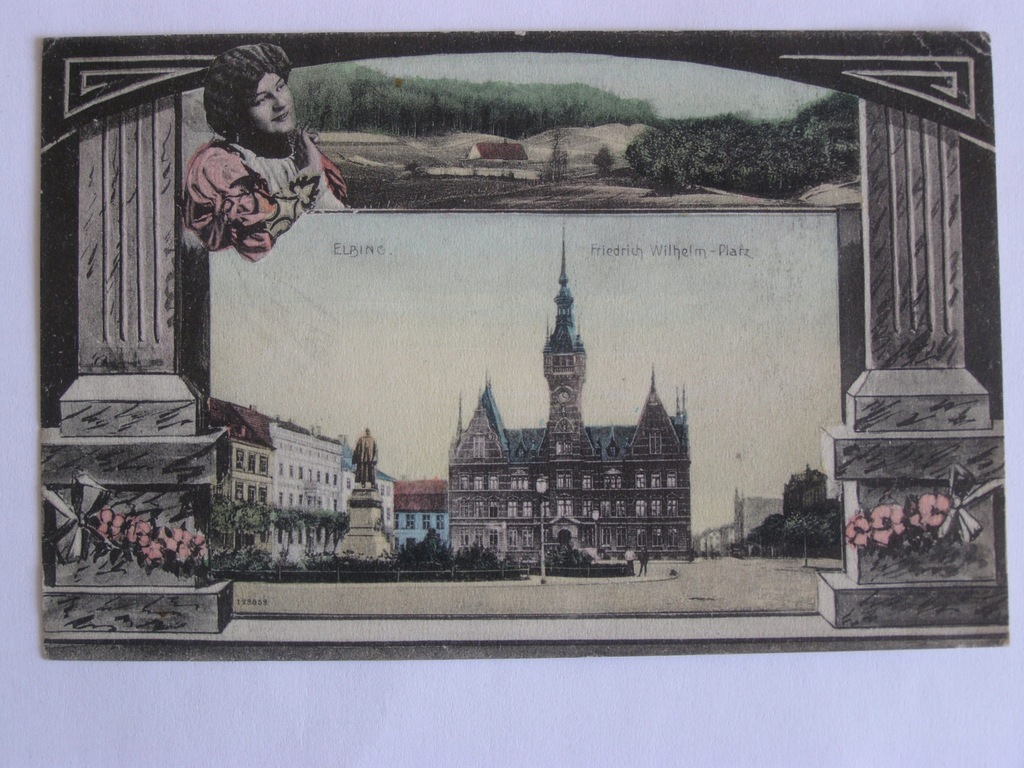 Elbląg Elbing Plac Wilhelma secesja kolaż 1909