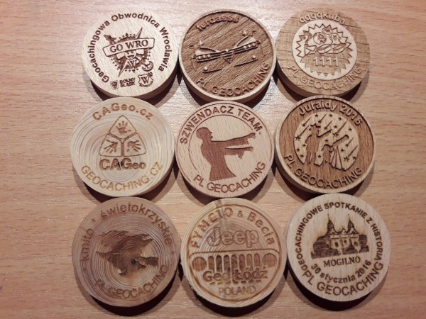 PWG (Polish Wood Geocoin) - 9 szt #09 - geocaching