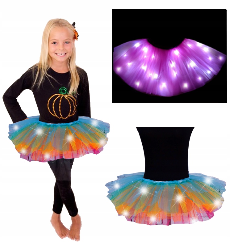 Spodniczka Tiulowa Tutu Led Swiecaca Multicolor 8885706158 Oficjalne Archiwum Allegro