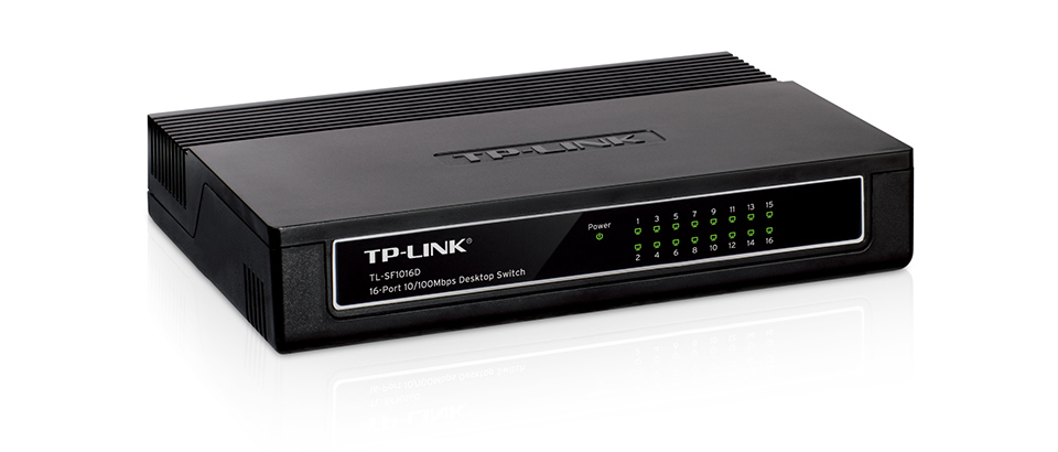 Купить КОММУТАТОР TP-LINK TL-SF1016D 16-ПОРТОВЫЙ LAN 10/100 Мбит/с: отзывы, фото, характеристики в интерне-магазине Aredi.ru