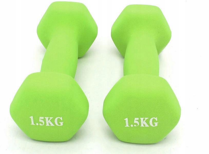 ZESTAW CIĘŻARKI HANTEL FITNESS HANTELKI 2 x 1,5KG