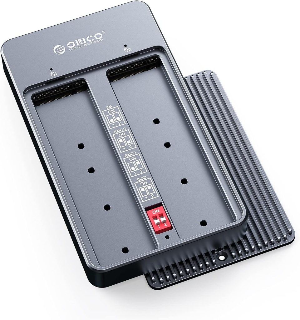 Obudowa na 2 dyski M.2 SATA SSD RAID USB-C 3.1 10Gb/s B-Key / B+M Key No068