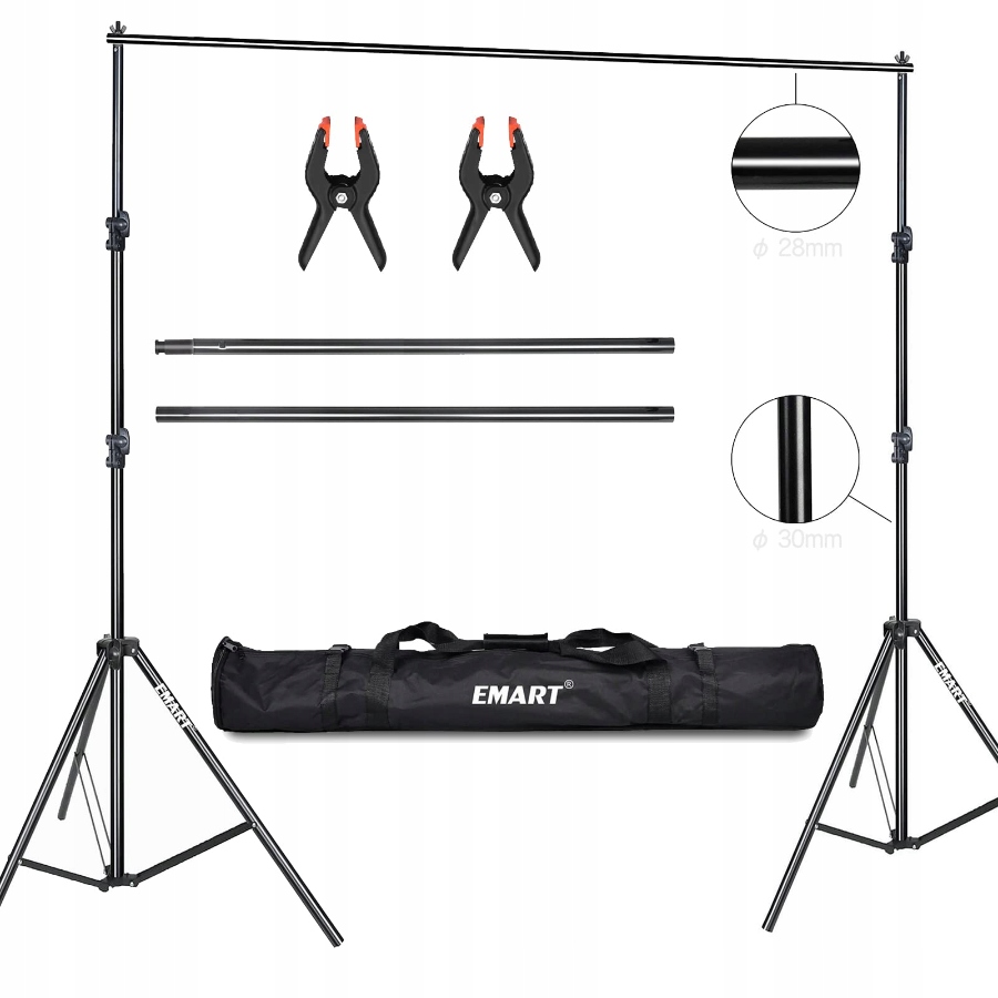 EMART STOJAK NA TŁO FOTOGRAFICZNE 2,8 X 3 M