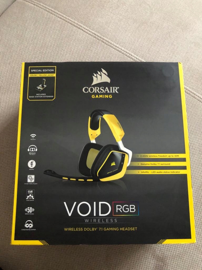 Corsair VOID RGB Wireless SE Gelb USB Dolby 7.1