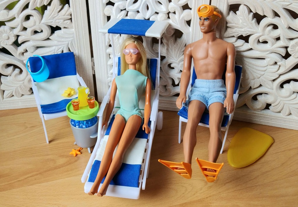 mebelki plażowe ogrodowe dla lalek Barbie