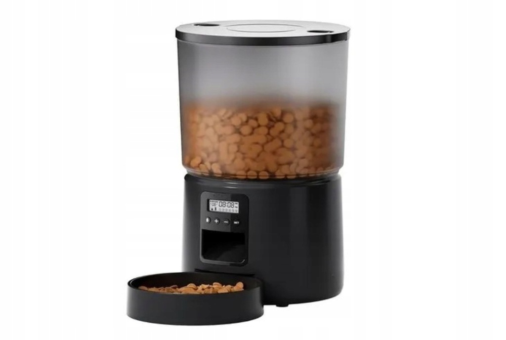 PODAJNIK AUTOMATYCZNY KARMY DLA KOTÓW I PSÓW DOZOWNIK 4L POOEKEN CZARNY