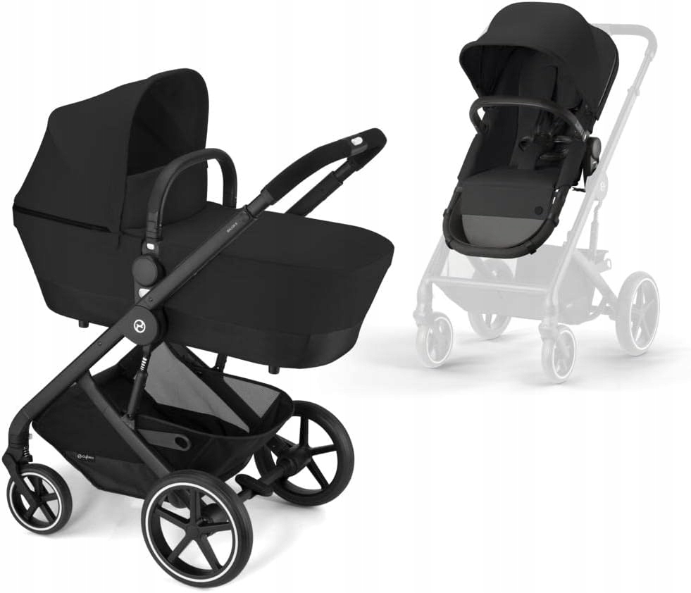 CYBEX BALIOS S 2W1 WÓZEK GŁĘBOKO SPACEROWY NEBULA BLACK