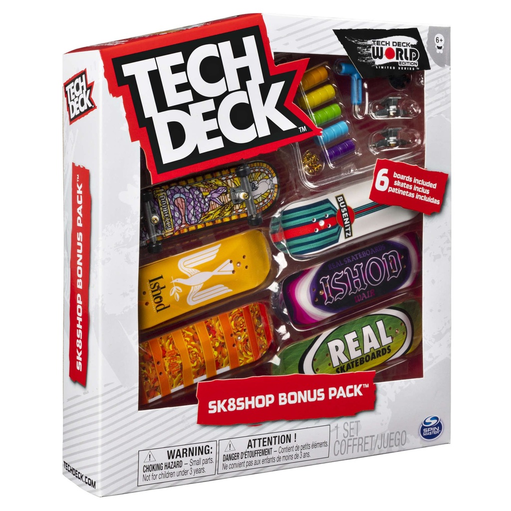 TECH DECK ZESTAW 6 DESKOROLEK FINGERBOARD REAL