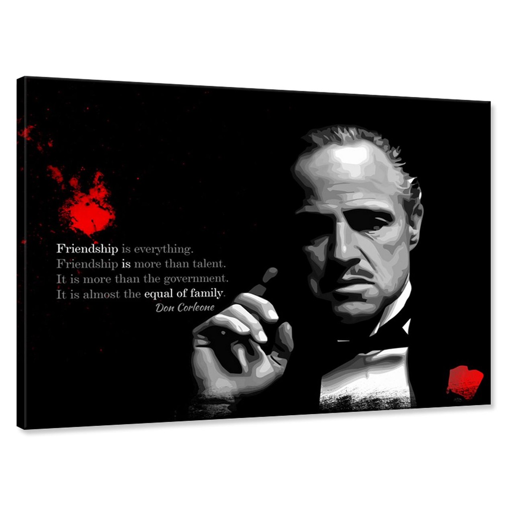 Obraz Cytaty 70x50cm Ojciec Chrzestny Don Corleone