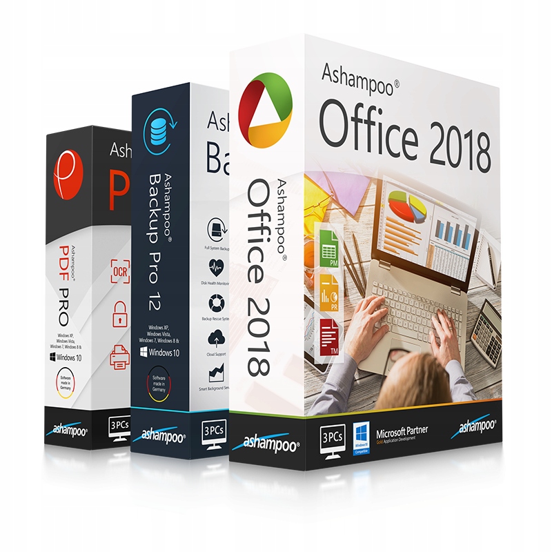 Zestaw Office 2018 PDF Pro Backup Pro 12 Ashampoo