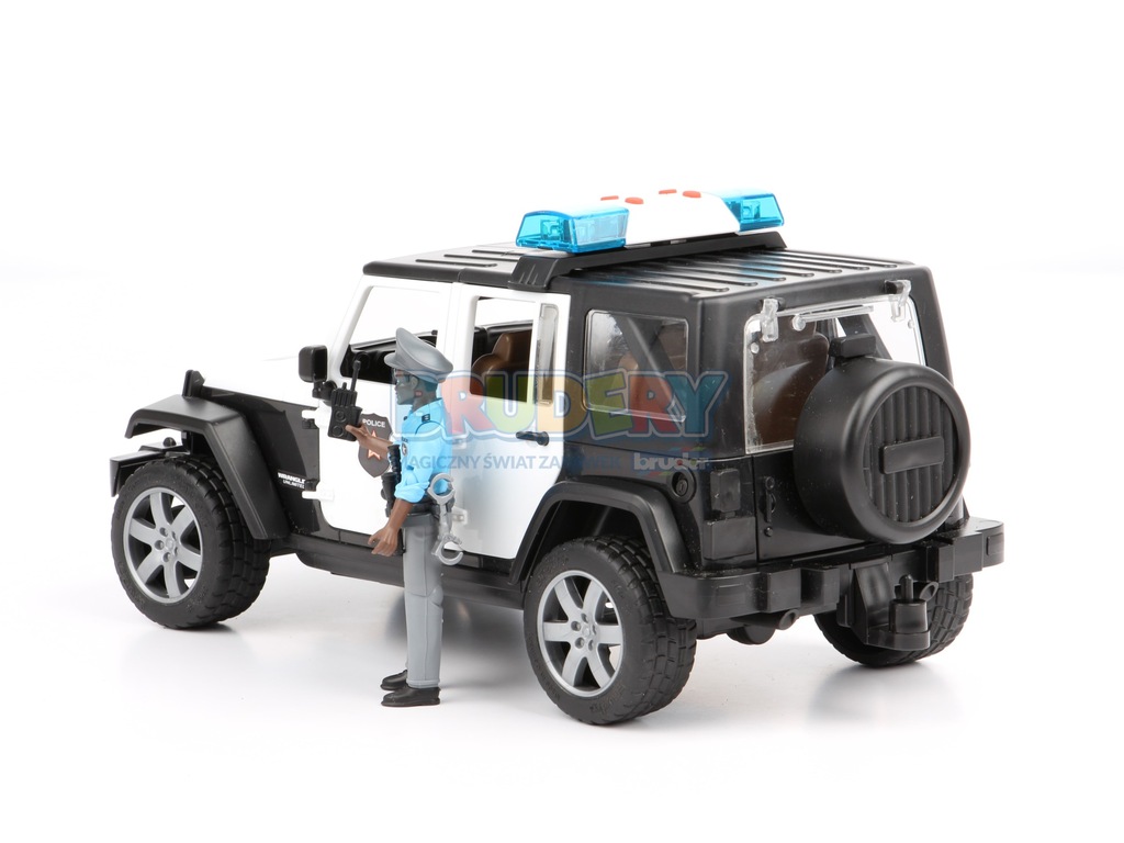 Bruder 02527 Jeep policja zabawka z figurką czarny