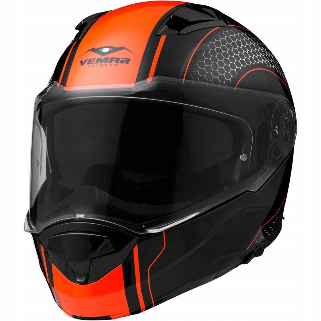 VEMAR KASK SZCZĘKOWY CHOPPER SHARKI HIVE MATT POMARAŃCZOWY ROZMIAR M