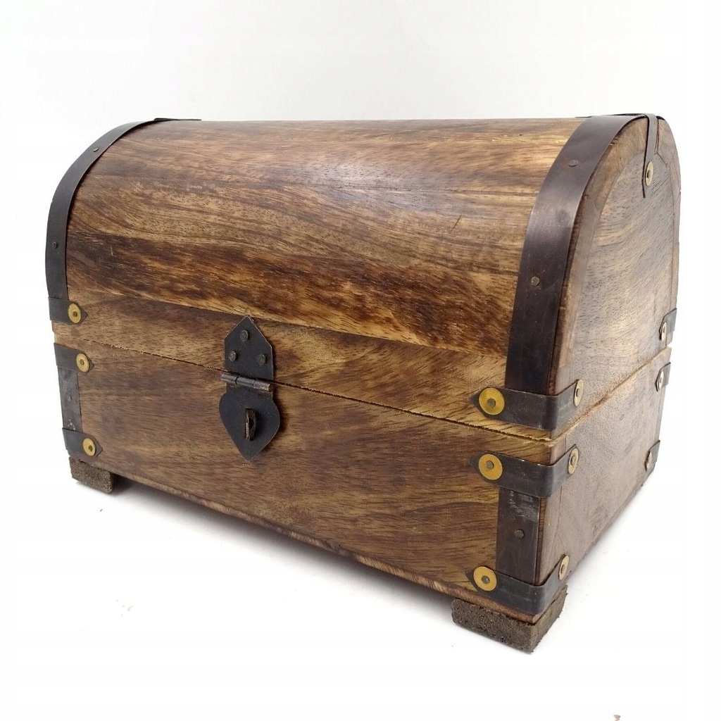 Drewniane pudełko na prezent - Skrzynia na skarby - SE26