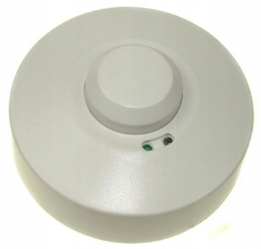 Detektor CZUJNIK RUCHU mikrofalowy okrągły, biały, NATYNKOWY, 300W