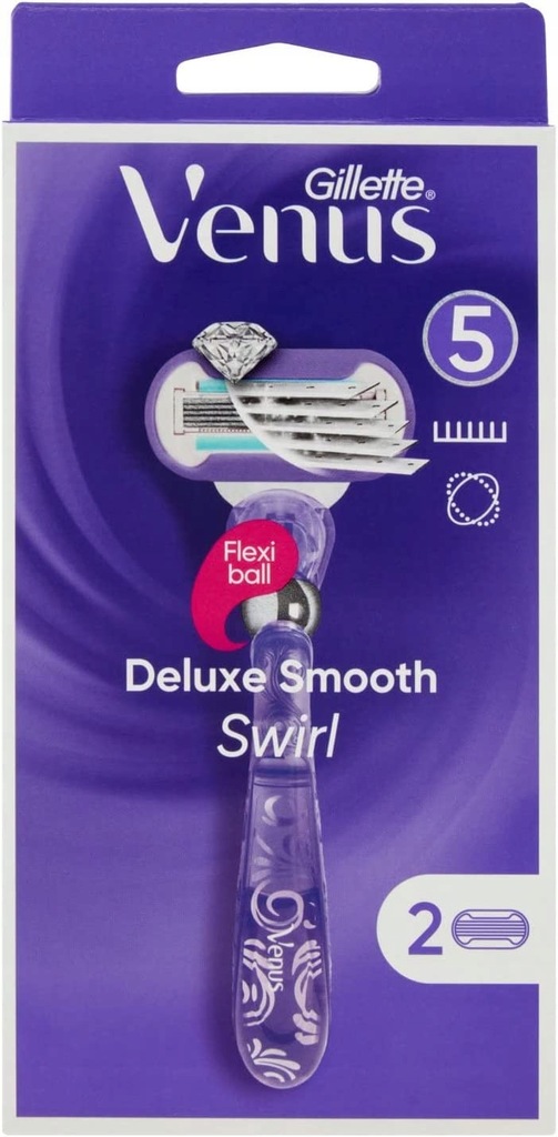 Venus Deluxe Smooth Swirl Razor for Women, Extra C