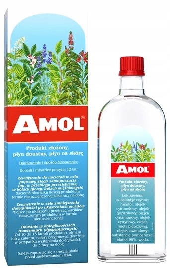 AMOL lek płyn na przeziębienie i trawienie 250 ml