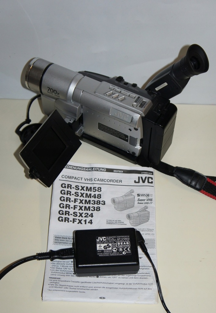 Klasyk kamera analogowa JVC GRFXM38 VHSC 9780740575 oficjalne