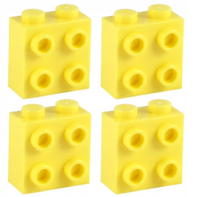 LEGO - 22885, klocek 1x2x1, jasnożółty - 4szt