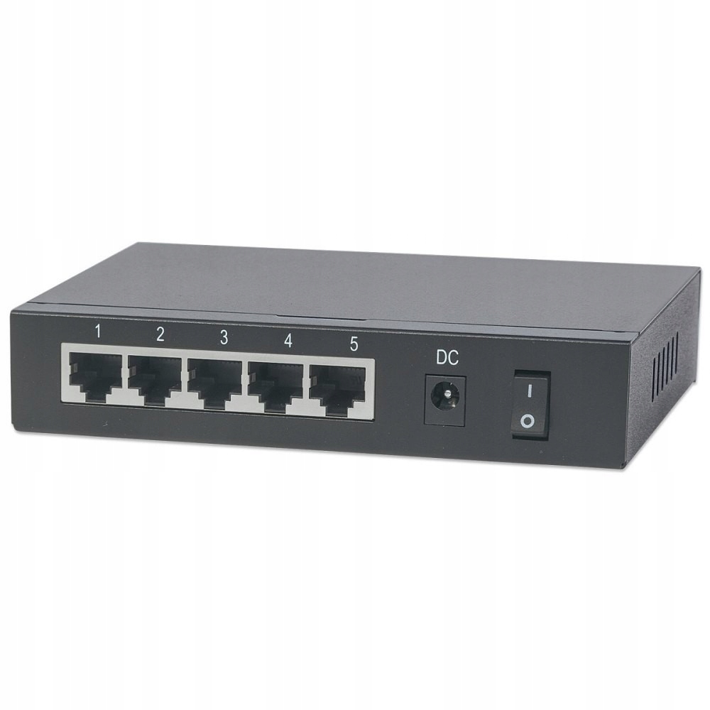 INTELLINET Switch Gigabit 5x10/100/1000 RJ45 PoE+ 1XPD 4xPSE 68W