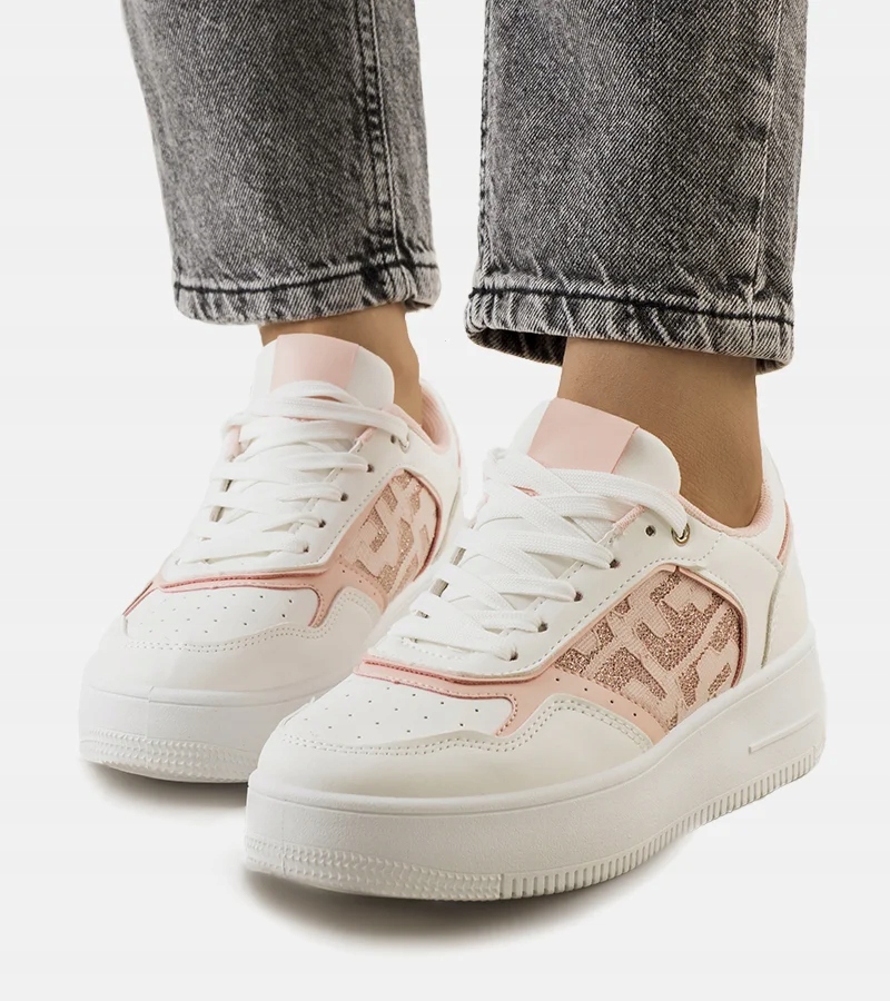 Różowe sneakersy sportowe platforma buty B-501 17701 rozmiar 39