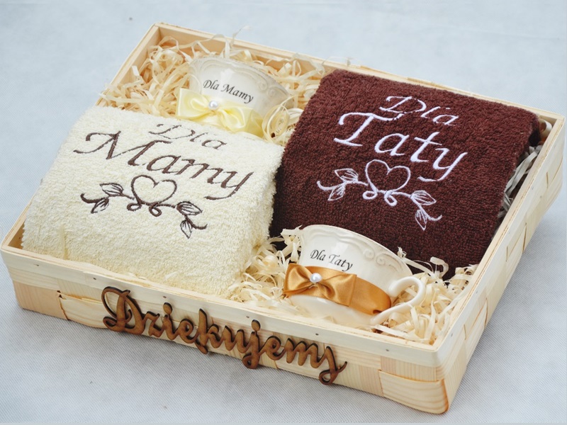 Podziękowania Dla Rodziców Na 18 Urodziny Podziękowania Dla Rodziców Ręczniki Filiżanki Kosz - 6877253320