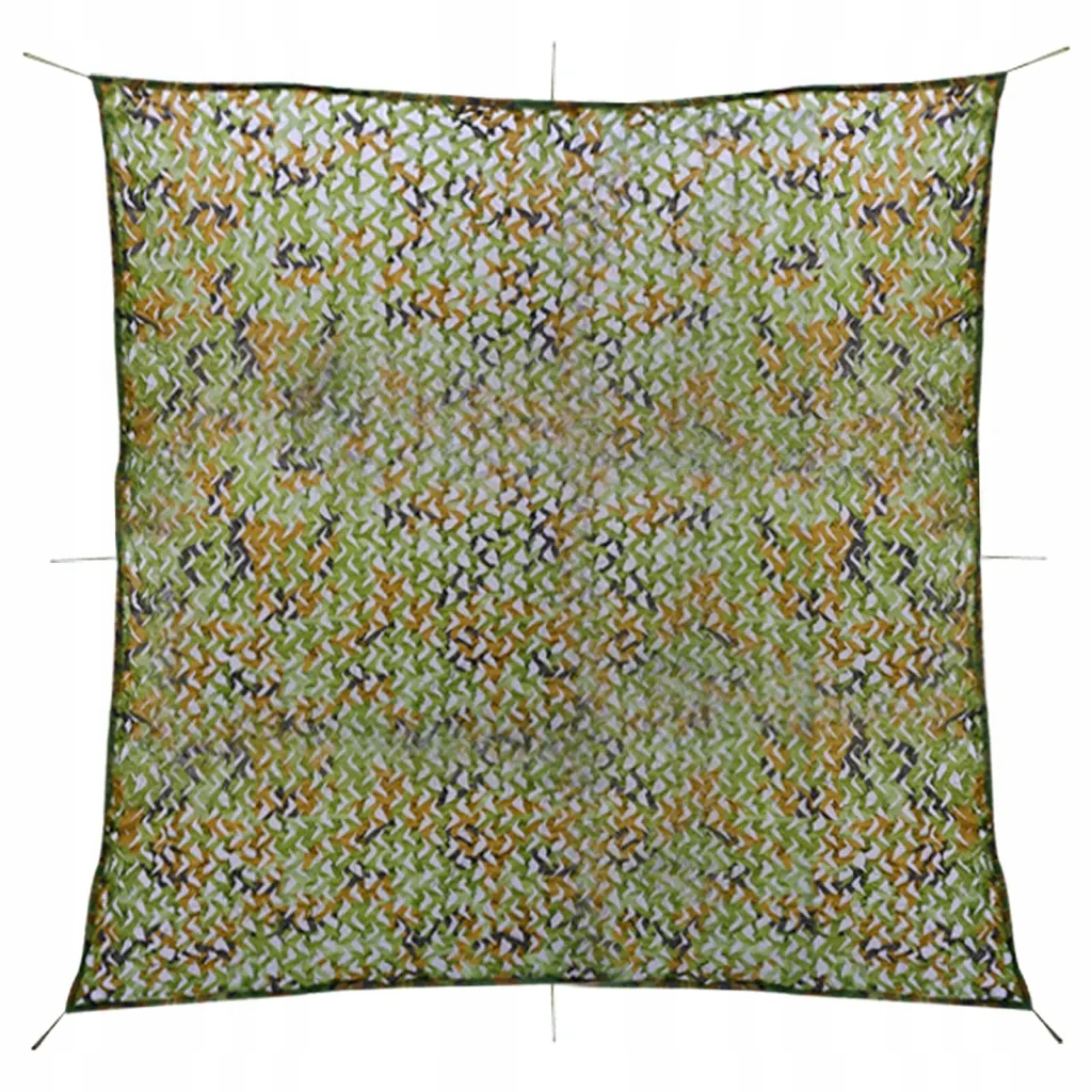 Solidna Siatka maskująca z torbą do przechowywania, 5x5 m, zielona