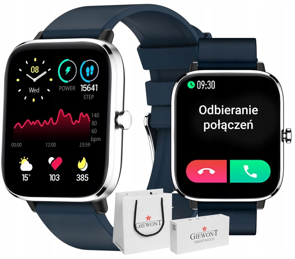 SMARTWATCH GIEWONT GW230-4 SREBRNO-NIEBIESKI