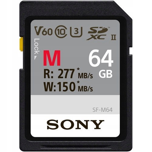 Sony 64GB SF-M Series SDXC Class10 UHS-II U3 V60 T