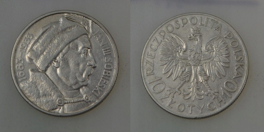 Polska - II RP - srebro - 10 Złotych 1933 rok - Sobieski